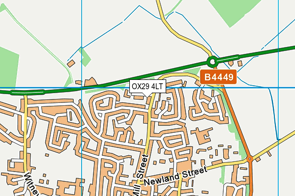OX29 4LT map - OS VectorMap District (Ordnance Survey)