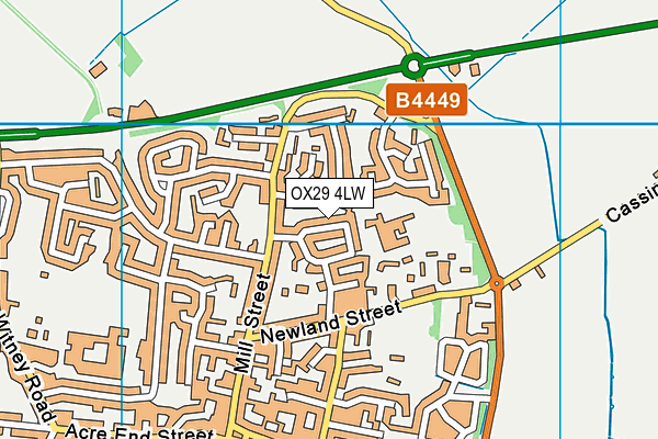 OX29 4LW map - OS VectorMap District (Ordnance Survey)