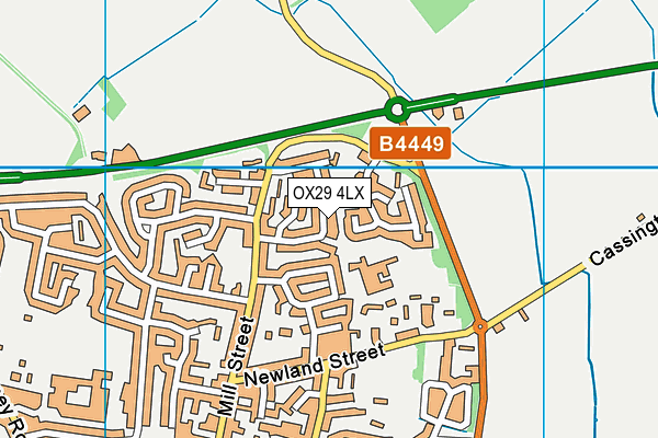 OX29 4LX map - OS VectorMap District (Ordnance Survey)