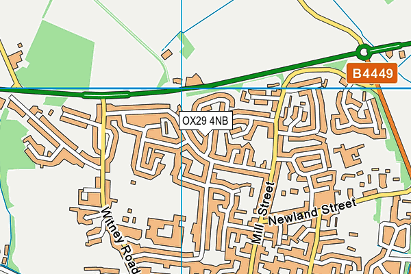OX29 4NB map - OS VectorMap District (Ordnance Survey)