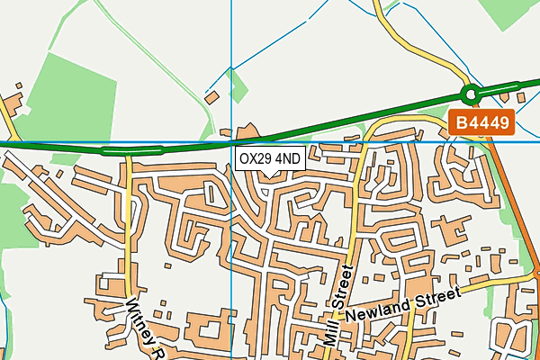 OX29 4ND map - OS VectorMap District (Ordnance Survey)