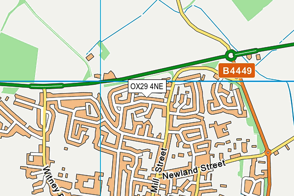 OX29 4NE map - OS VectorMap District (Ordnance Survey)