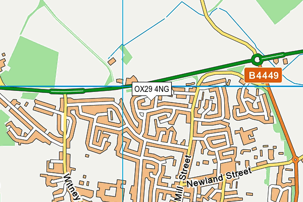 OX29 4NG map - OS VectorMap District (Ordnance Survey)