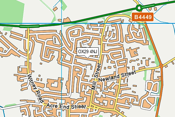OX29 4NJ map - OS VectorMap District (Ordnance Survey)