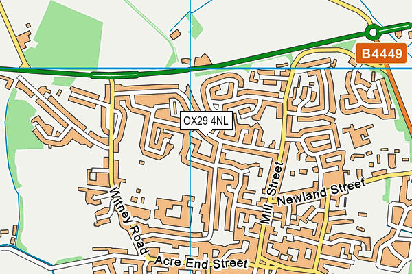 OX29 4NL map - OS VectorMap District (Ordnance Survey)