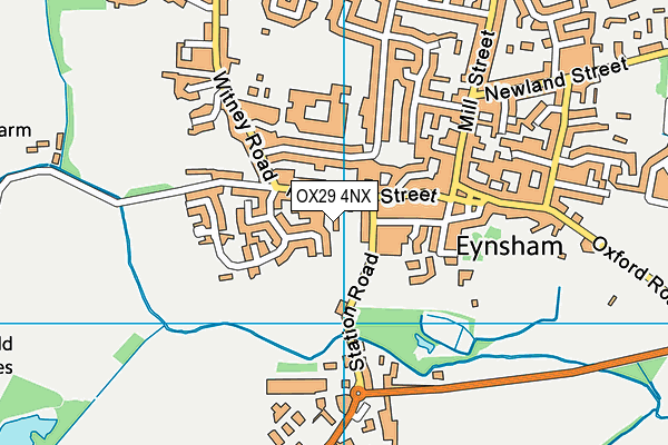 OX29 4NX map - OS VectorMap District (Ordnance Survey)