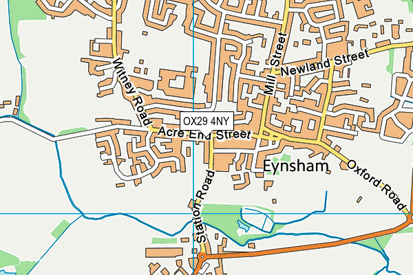 OX29 4NY map - OS VectorMap District (Ordnance Survey)