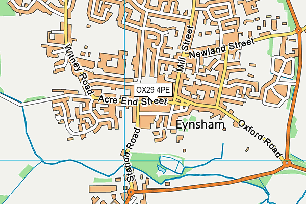OX29 4PE map - OS VectorMap District (Ordnance Survey)