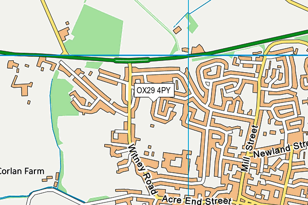OX29 4PY map - OS VectorMap District (Ordnance Survey)