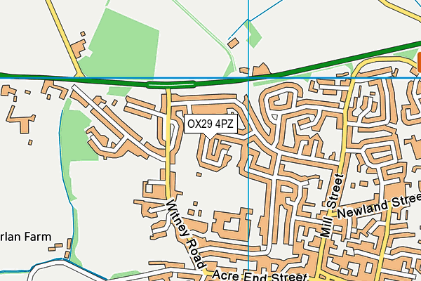 OX29 4PZ map - OS VectorMap District (Ordnance Survey)