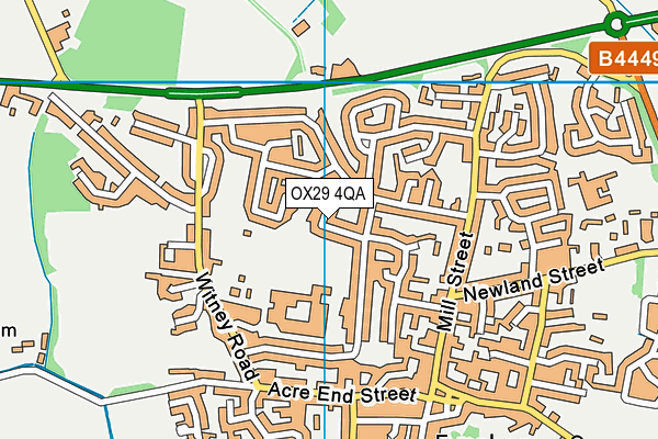 OX29 4QA map - OS VectorMap District (Ordnance Survey)