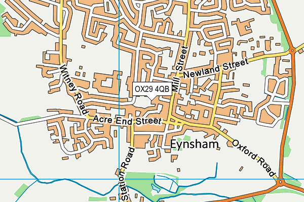 OX29 4QB map - OS VectorMap District (Ordnance Survey)