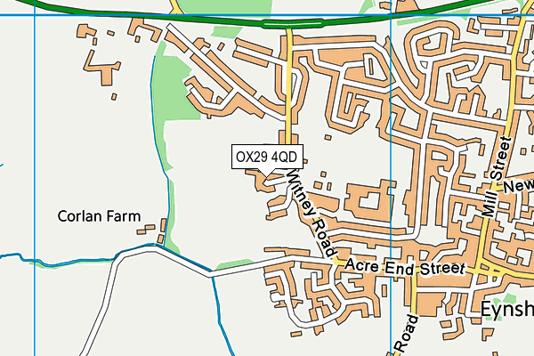 OX29 4QD map - OS VectorMap District (Ordnance Survey)