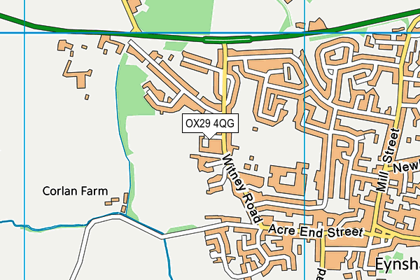 OX29 4QG map - OS VectorMap District (Ordnance Survey)