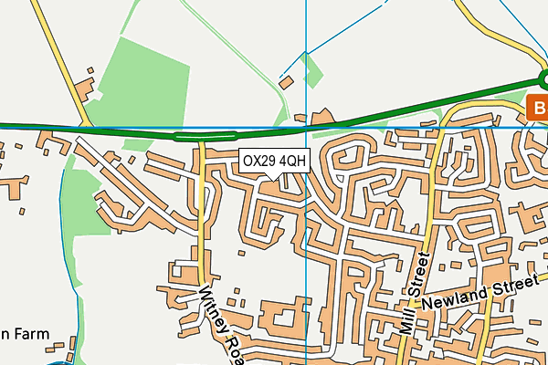 OX29 4QH map - OS VectorMap District (Ordnance Survey)