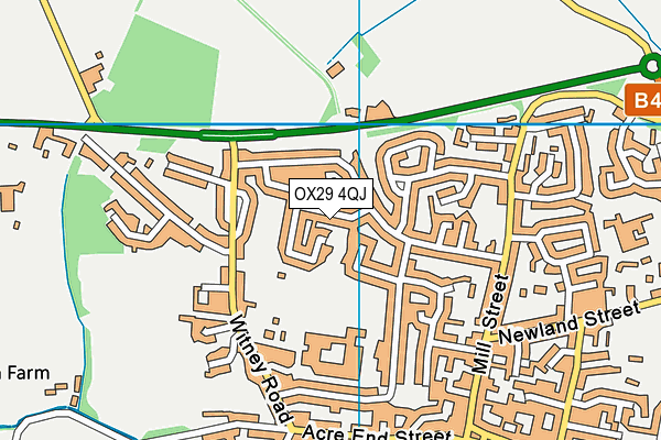 OX29 4QJ map - OS VectorMap District (Ordnance Survey)