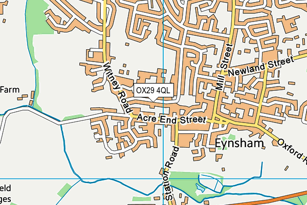 OX29 4QL map - OS VectorMap District (Ordnance Survey)