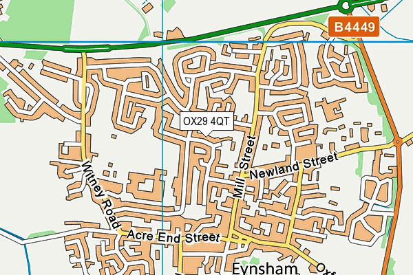 OX29 4QT map - OS VectorMap District (Ordnance Survey)
