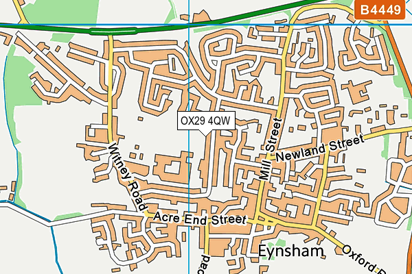 OX29 4QW map - OS VectorMap District (Ordnance Survey)