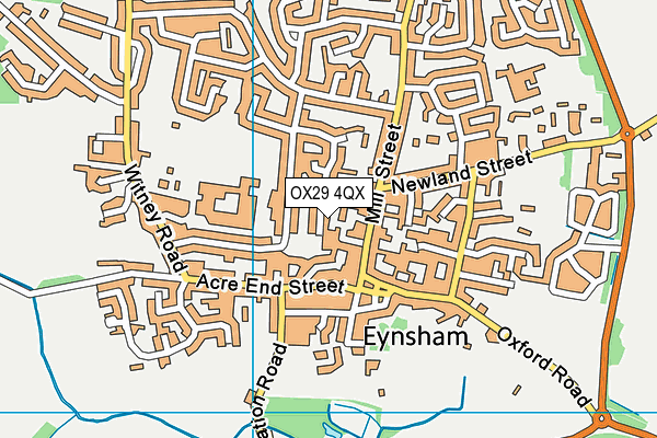 OX29 4QX map - OS VectorMap District (Ordnance Survey)