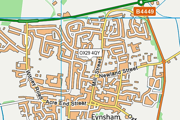 OX29 4QY map - OS VectorMap District (Ordnance Survey)