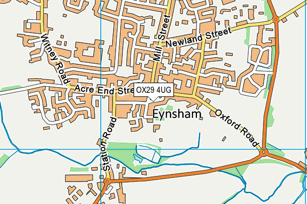 OX29 4UG map - OS VectorMap District (Ordnance Survey)