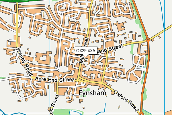 OX29 4XA map - OS VectorMap District (Ordnance Survey)