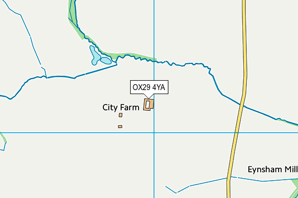 OX29 4YA map - OS VectorMap District (Ordnance Survey)