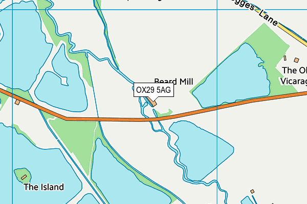 OX29 5AG map - OS VectorMap District (Ordnance Survey)