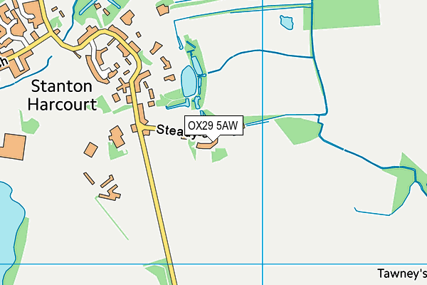 OX29 5AW map - OS VectorMap District (Ordnance Survey)