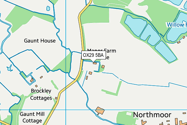 OX29 5BA map - OS VectorMap District (Ordnance Survey)