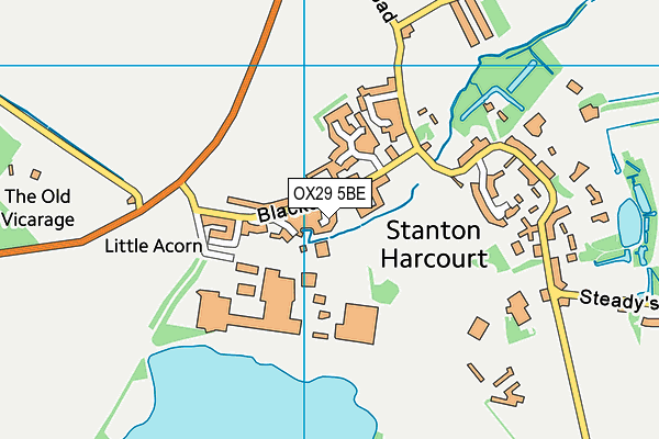 OX29 5BE map - OS VectorMap District (Ordnance Survey)