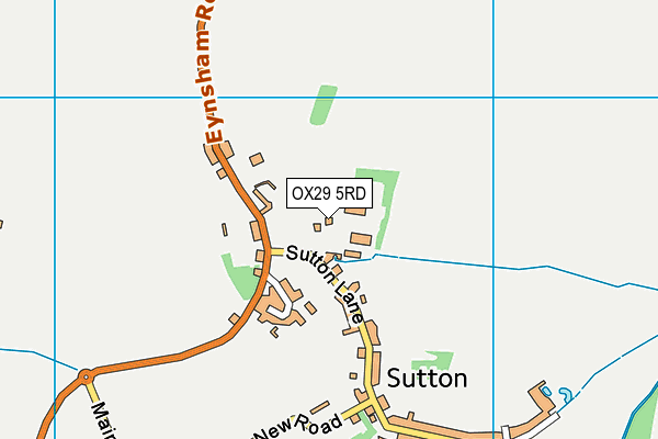 OX29 5RD map - OS VectorMap District (Ordnance Survey)