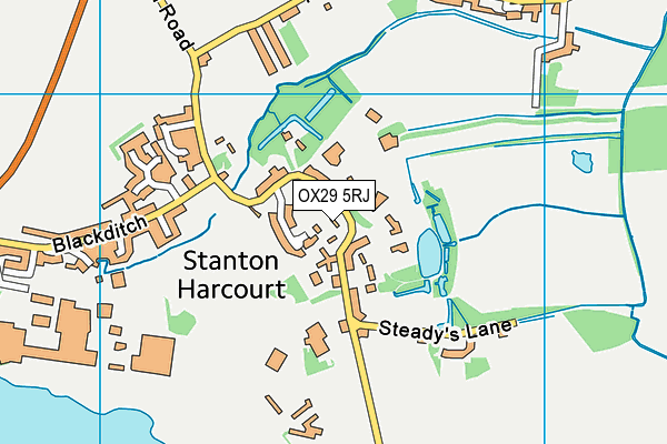 Stanton Harcourt CofE Primary School map (OX29 5RJ) - OS VectorMap District (Ordnance Survey)