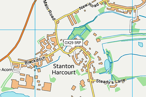 OX29 5RP map - OS VectorMap District (Ordnance Survey)