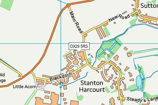 OX29 5RS map - OS VectorMap District (Ordnance Survey)