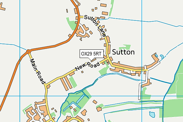 OX29 5RT map - OS VectorMap District (Ordnance Survey)