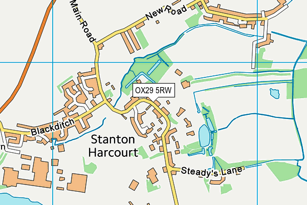 OX29 5RW map - OS VectorMap District (Ordnance Survey)