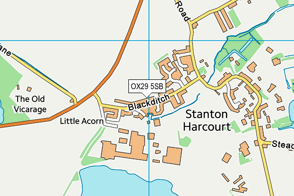 OX29 5SB map - OS VectorMap District (Ordnance Survey)
