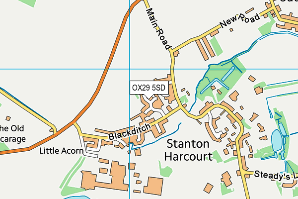 OX29 5SD map - OS VectorMap District (Ordnance Survey)