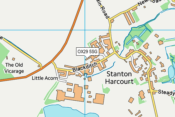 OX29 5SG map - OS VectorMap District (Ordnance Survey)