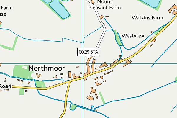 OX29 5TA map - OS VectorMap District (Ordnance Survey)