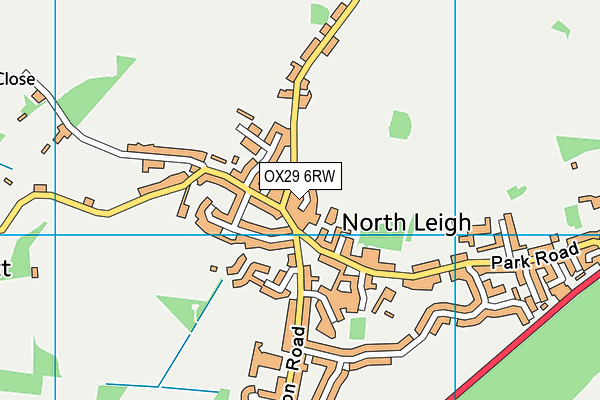 OX29 6RW map - OS VectorMap District (Ordnance Survey)