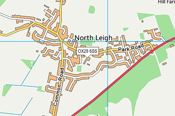 North Leigh C Of E Primary School map (OX29 6SS) - OS VectorMap District (Ordnance Survey)