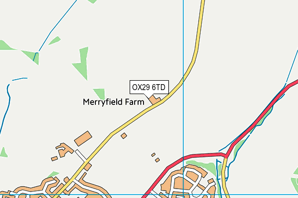 OX29 6TD map - OS VectorMap District (Ordnance Survey)