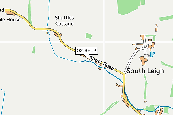 OX29 6UP map - OS VectorMap District (Ordnance Survey)