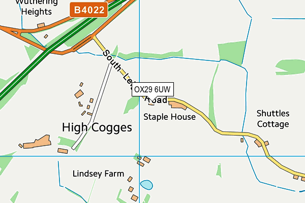 OX29 6UW map - OS VectorMap District (Ordnance Survey)