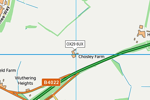 OX29 6UX map - OS VectorMap District (Ordnance Survey)