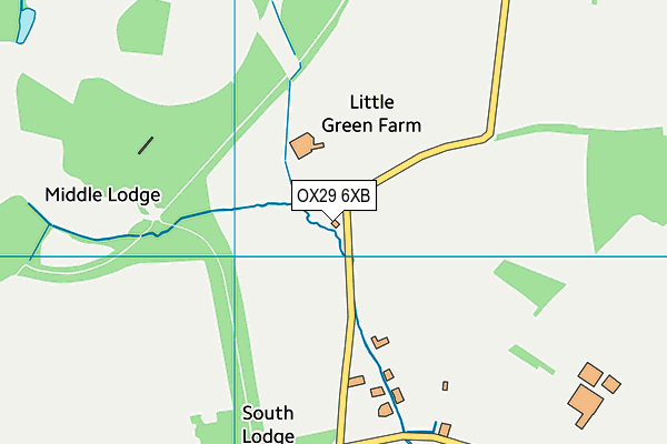 OX29 6XB map - OS VectorMap District (Ordnance Survey)