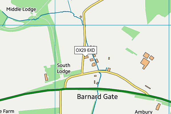 OX29 6XD map - OS VectorMap District (Ordnance Survey)